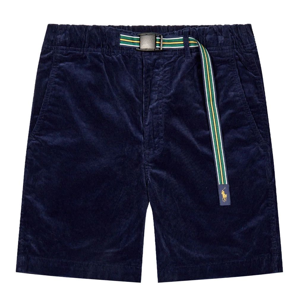 Belted Cord Shorts - Newport Navy