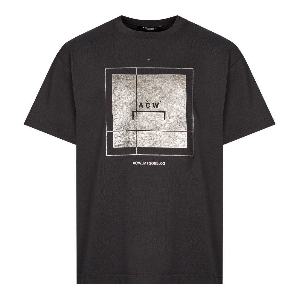 Foil Grid T-Shirt - Black