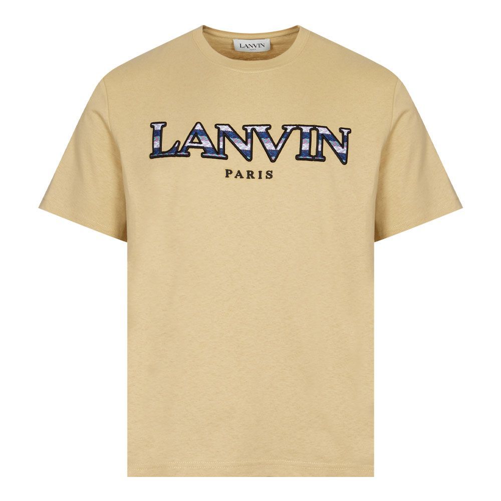 Curb Logo-Appliquéd Cotton T-Shirt - Light Beige