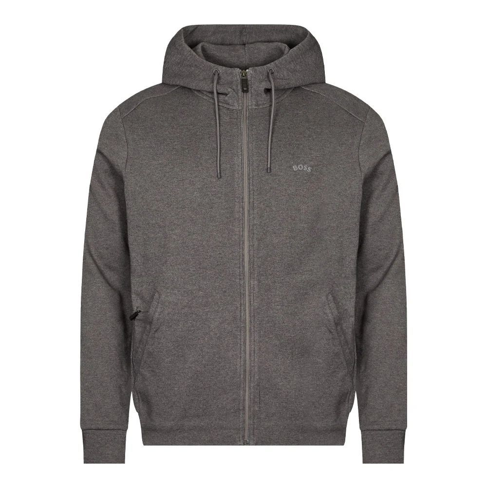 Athleisure Saggy Curved Hoodie - Medium Grey