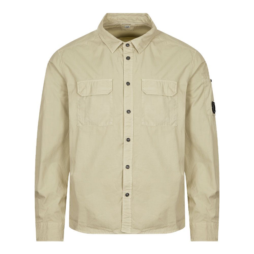 Gabardine Shirt Button Down - Pelican White