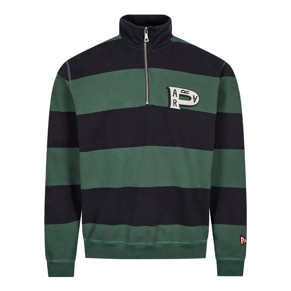 Worked P Half Zip Sweatshirt - Navy / Green