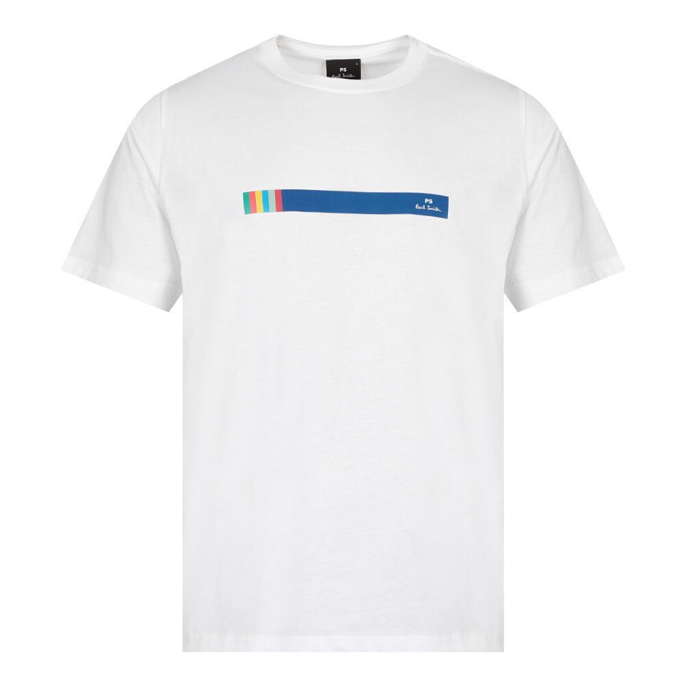 Logo Stripe T-Shirt - White