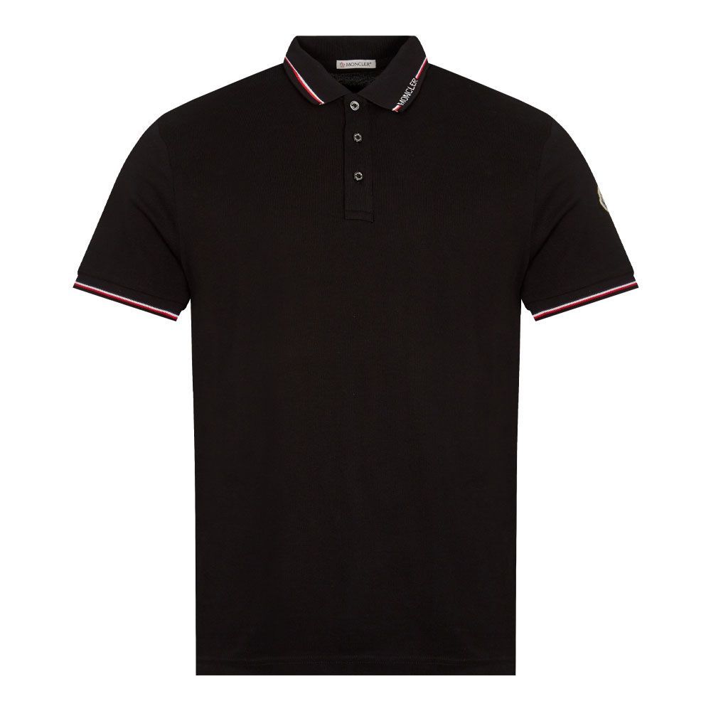 Collar Logo Polo Shirt - Black