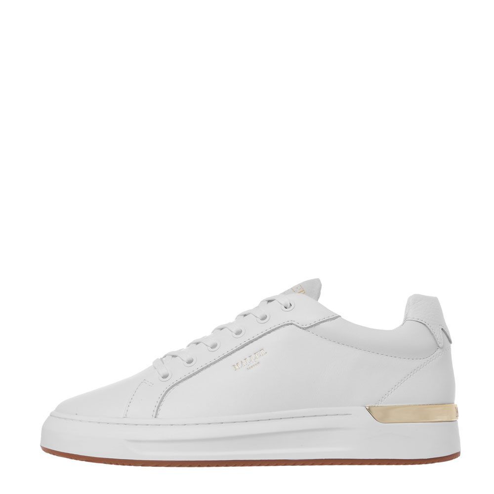 GRFTR Leather Trainers - White / Gold
