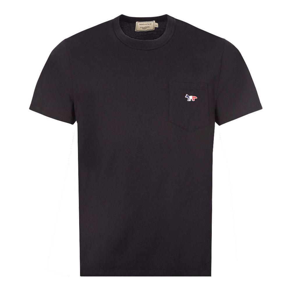 Tricolour Fox Pocket T-Shirt - Black