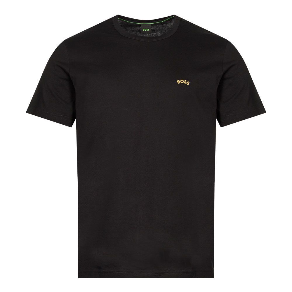Athleisure Curved T-Shirt - Black