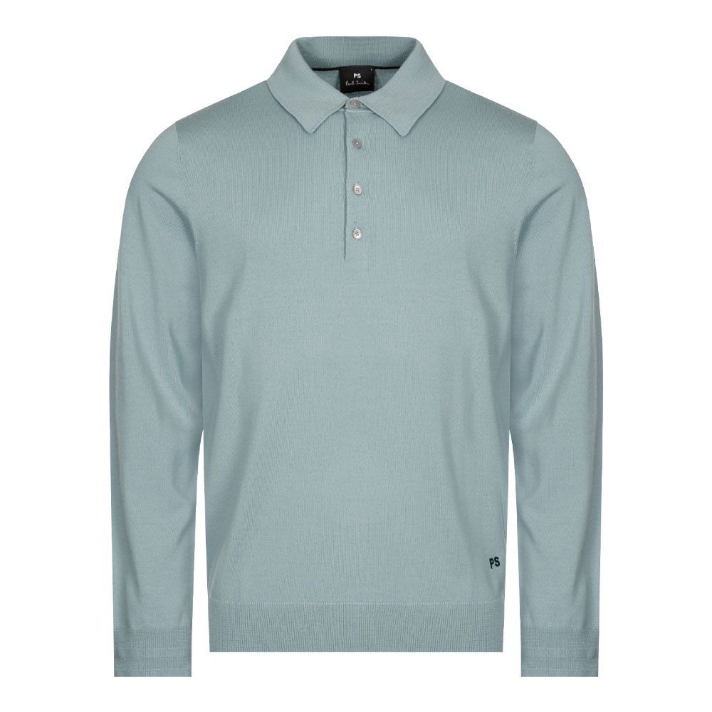 Knitted Polo Shirt - Blue