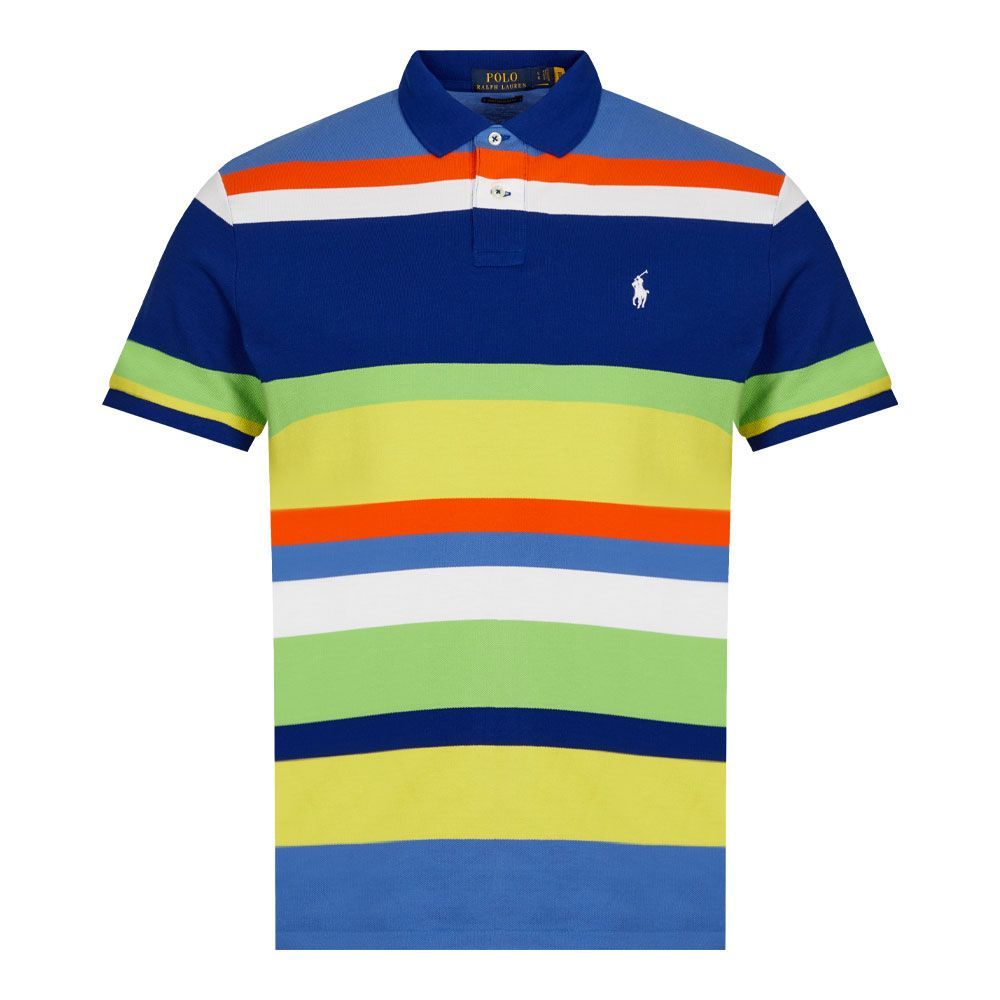 Stripe Polo Shirt - Blue / Multi