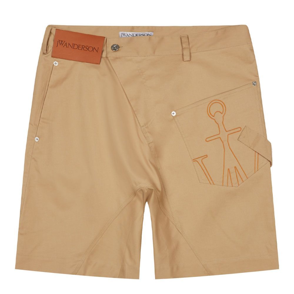 Twisted Chino Shorts - Beige