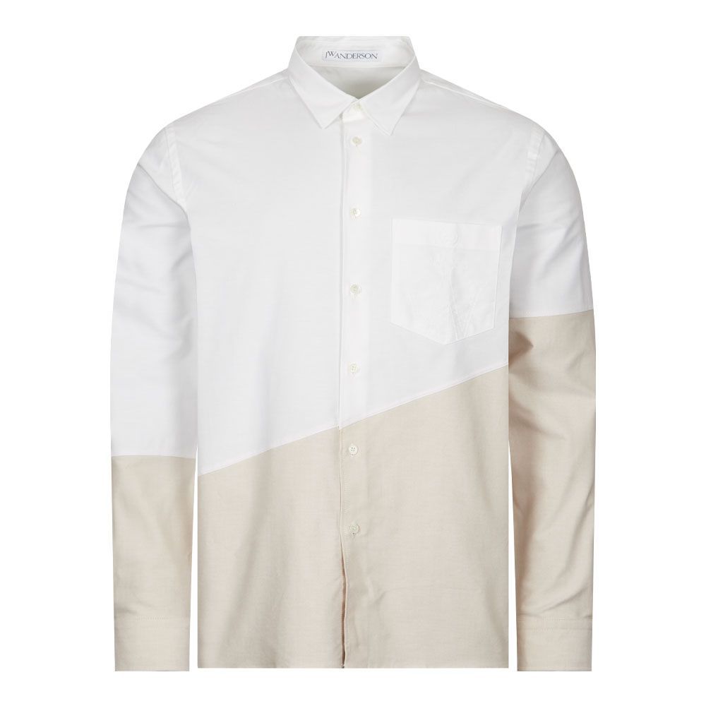 Two-Tone Shirt - White / Beige