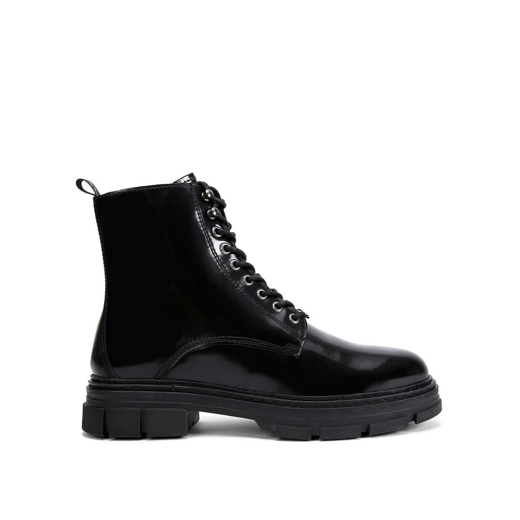 Men's Ankle Boot Black Leather Danger