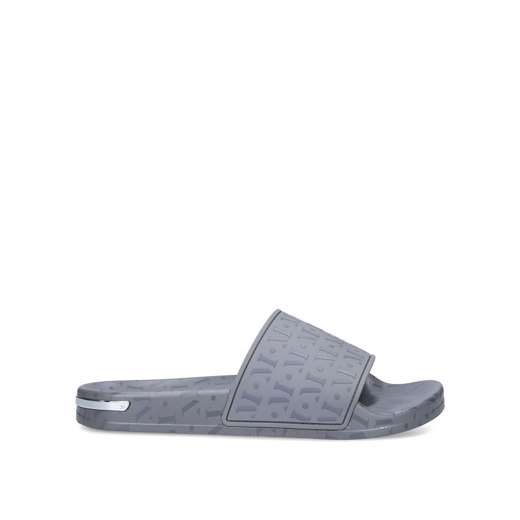 Men's Sandals Grey Monogram Slide On Barnsbury