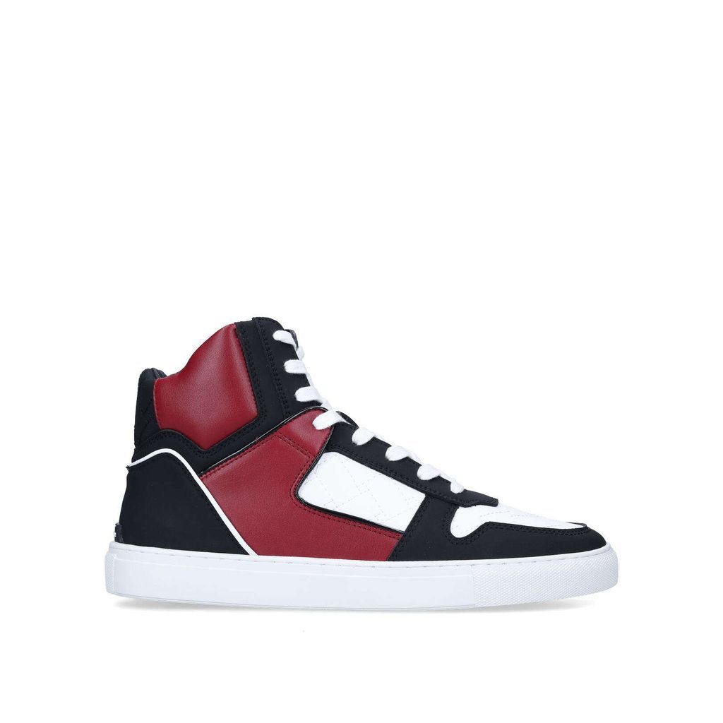 Men's Trainers Black Red Lane High Top