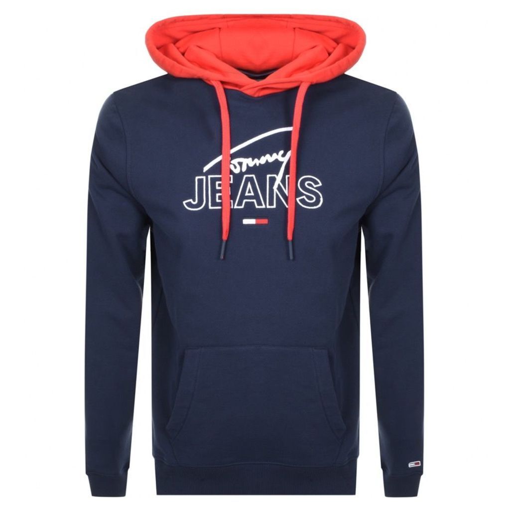 Tommy Jeans Logo Hoodie Navy