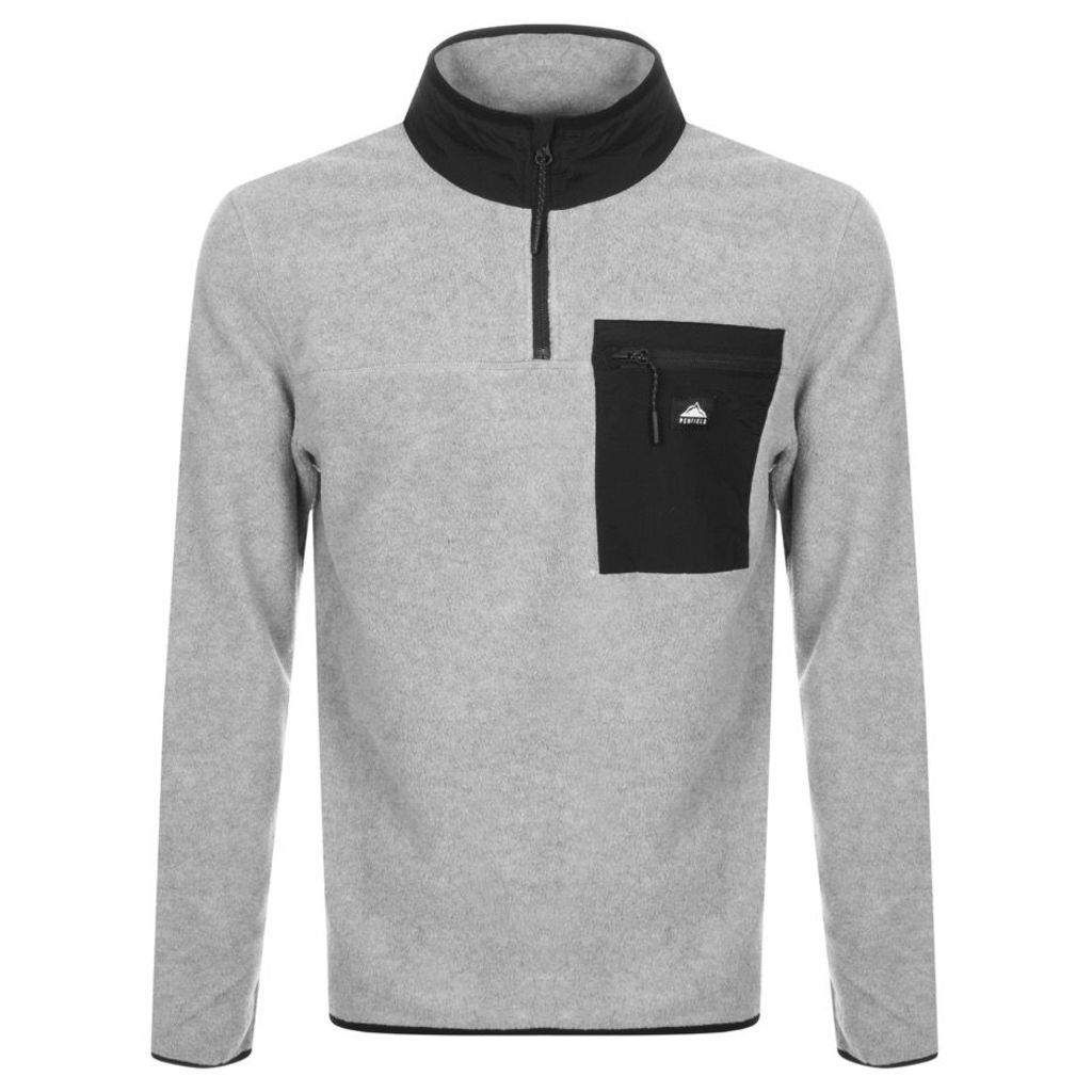 Penfield Yuma Half Zip Fleece Sweatshirt Grey