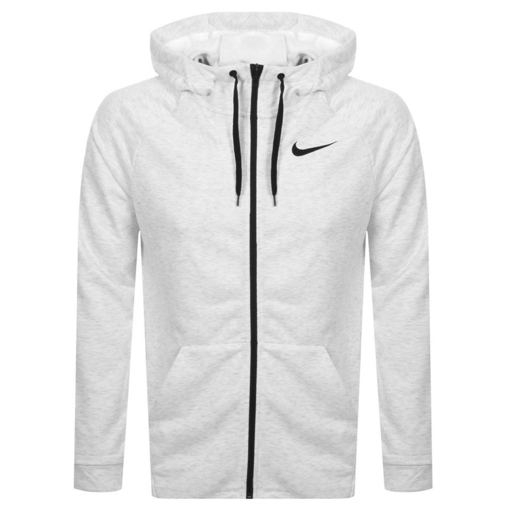 Nike Training Full Zip Logo Hoodie White
