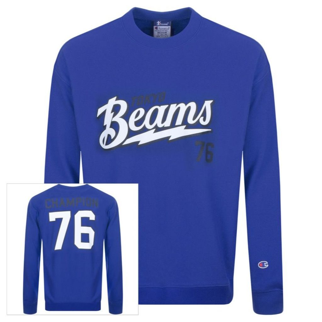 X Beams Logo Sweatshirt Blue