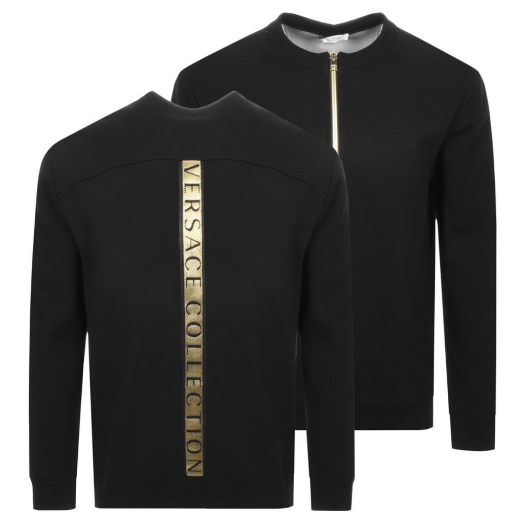 Versace Collection Logo Crew Sweatshirt Black