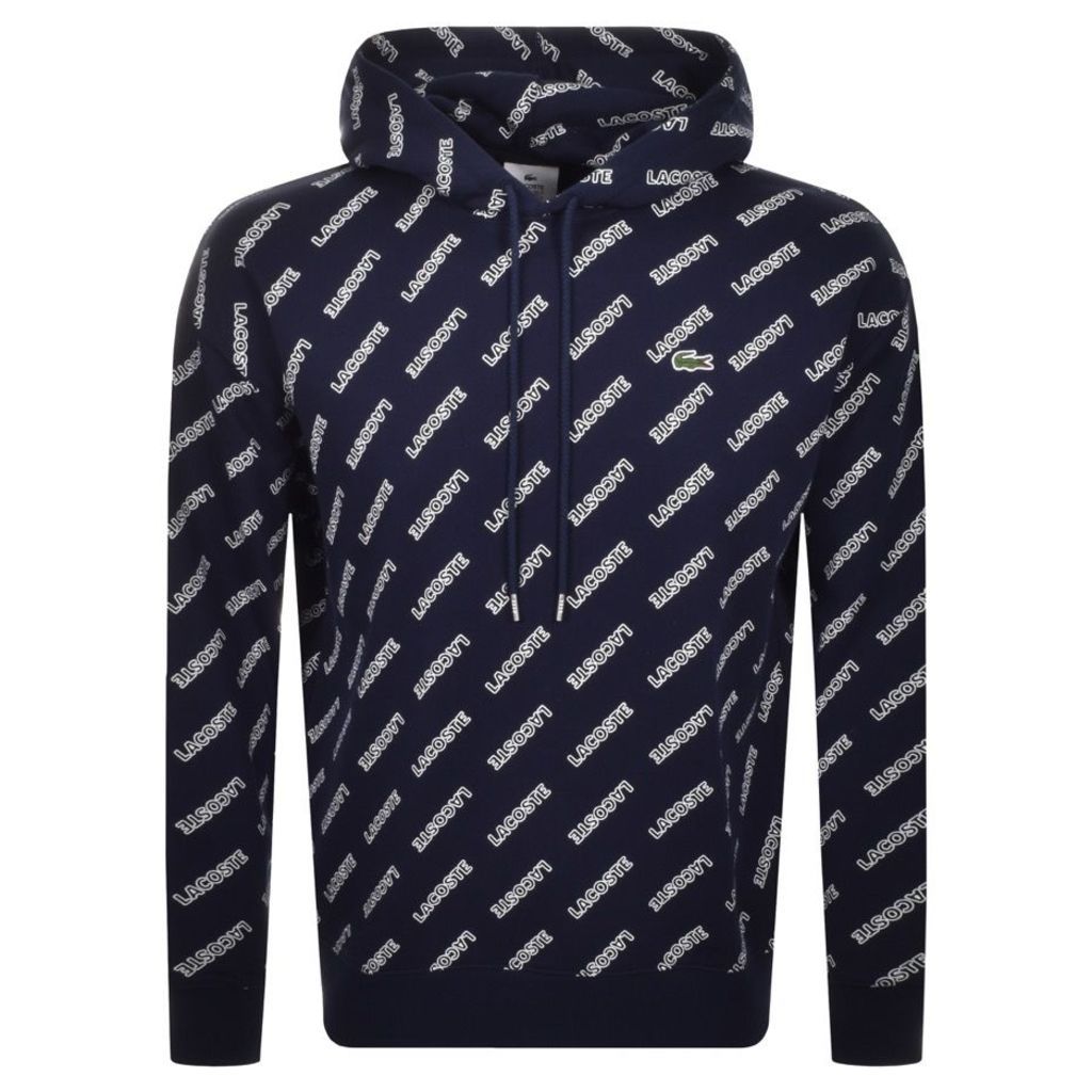 Lacoste Live Logo Pullover Hoodie Navy