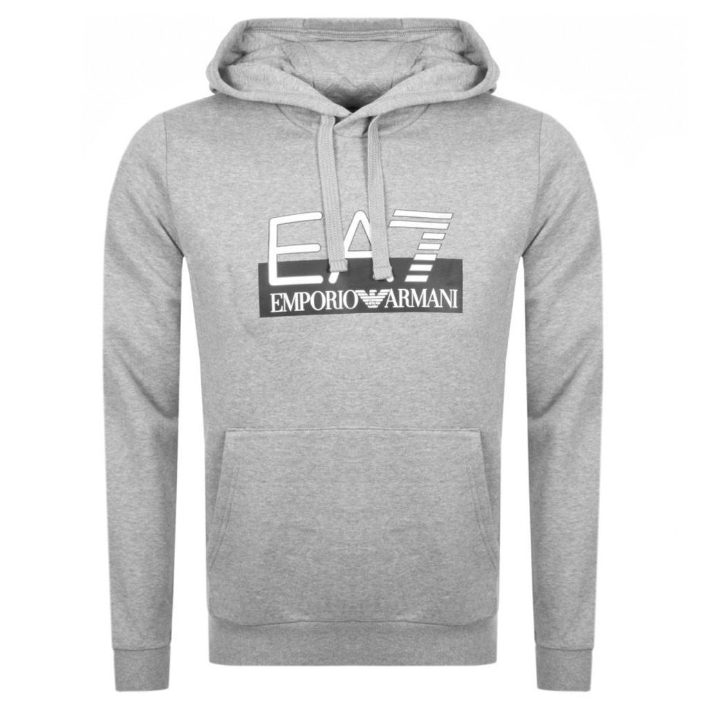 EA7 Emporio Armani Visibility Logo Hoodie Grey