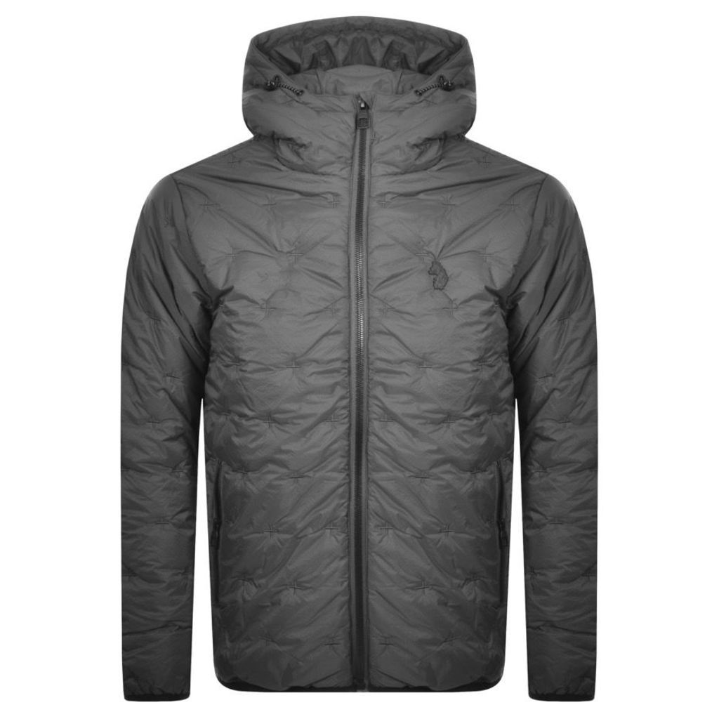 Luke 1977 Quilted Hooded Jacket Grey