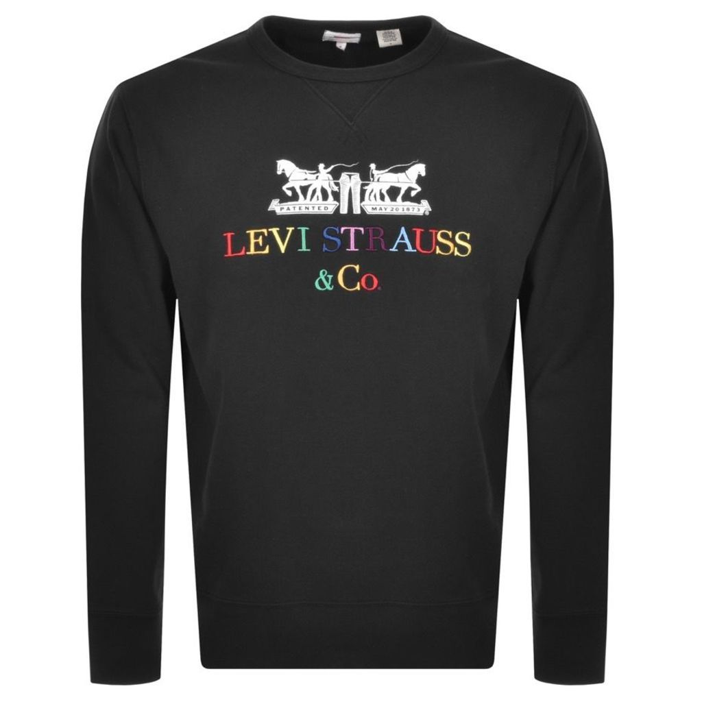 Levis Crew Neck Logo Sweatshirt Black