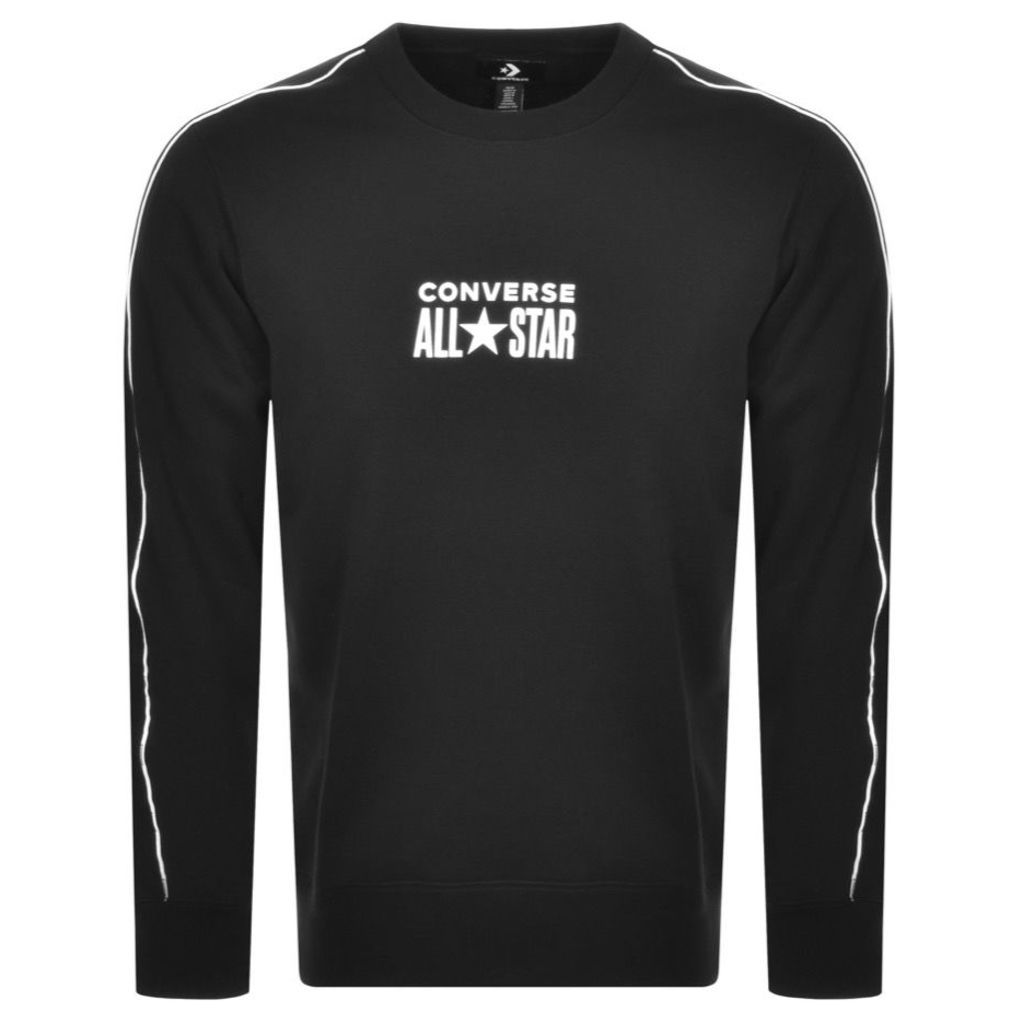 Converse All Star Logo Crew Neck Sweatshirt Black