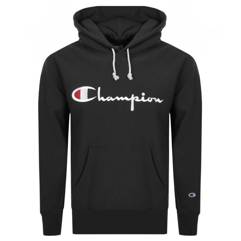 Champion Logo Hoodie Black