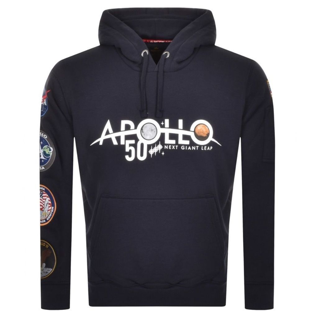 Alpha Industries Apollo 50 Patch Hoodie Navy