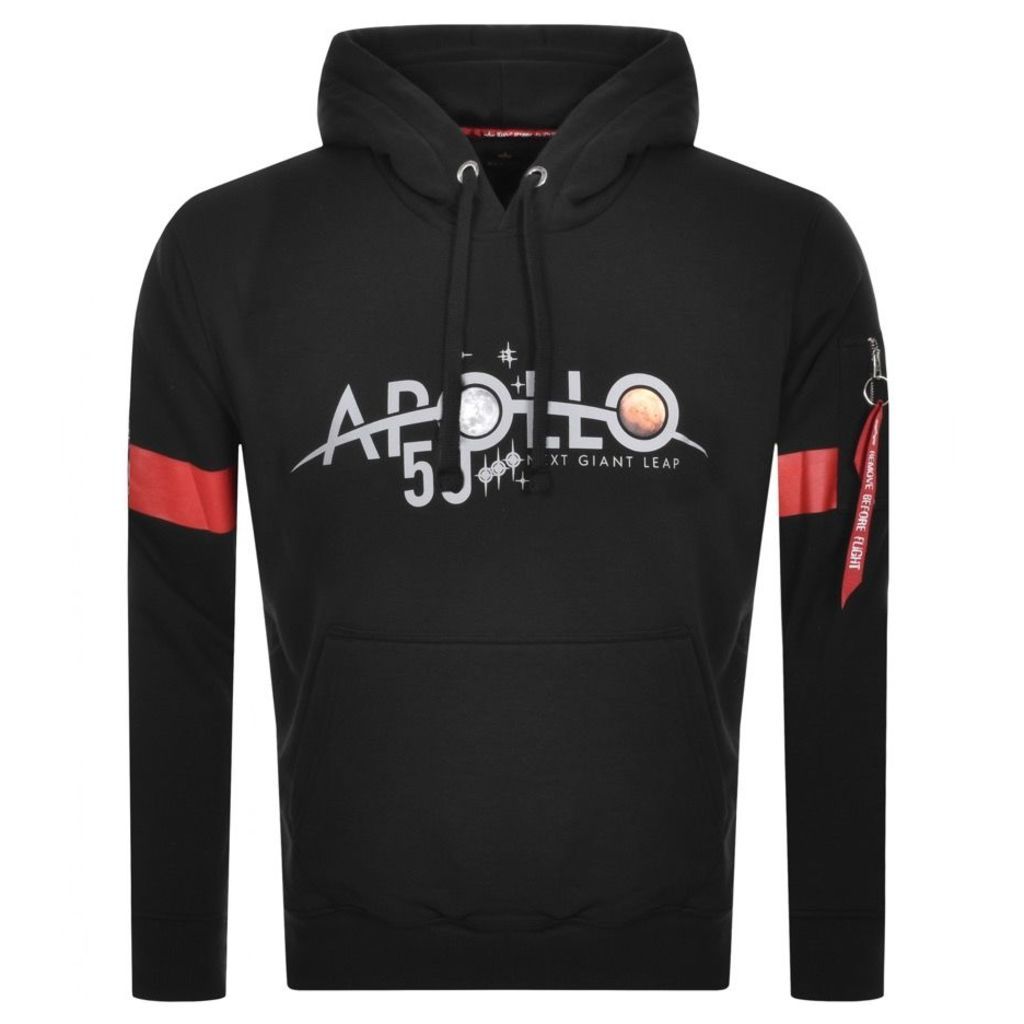 Alpha Industries Apollo 50 Reflective Hoodie Black