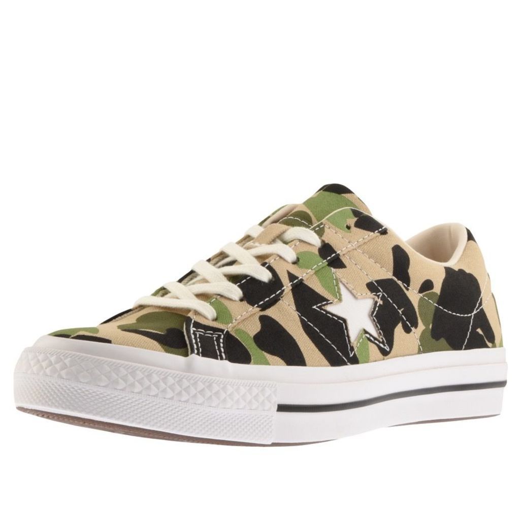 Converse One Star Camouflage Trainers Khaki
