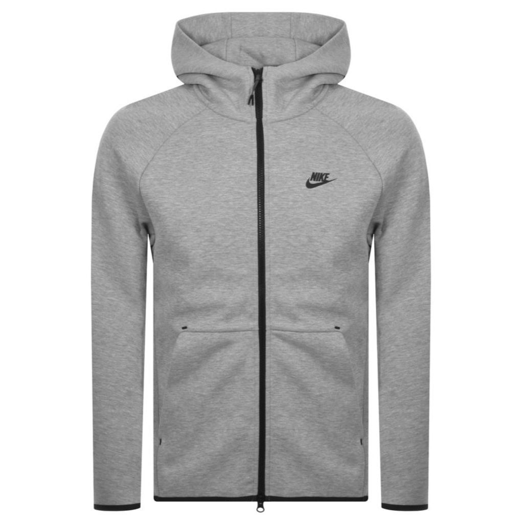 Nike Full Zip Logo Hoodie Grey