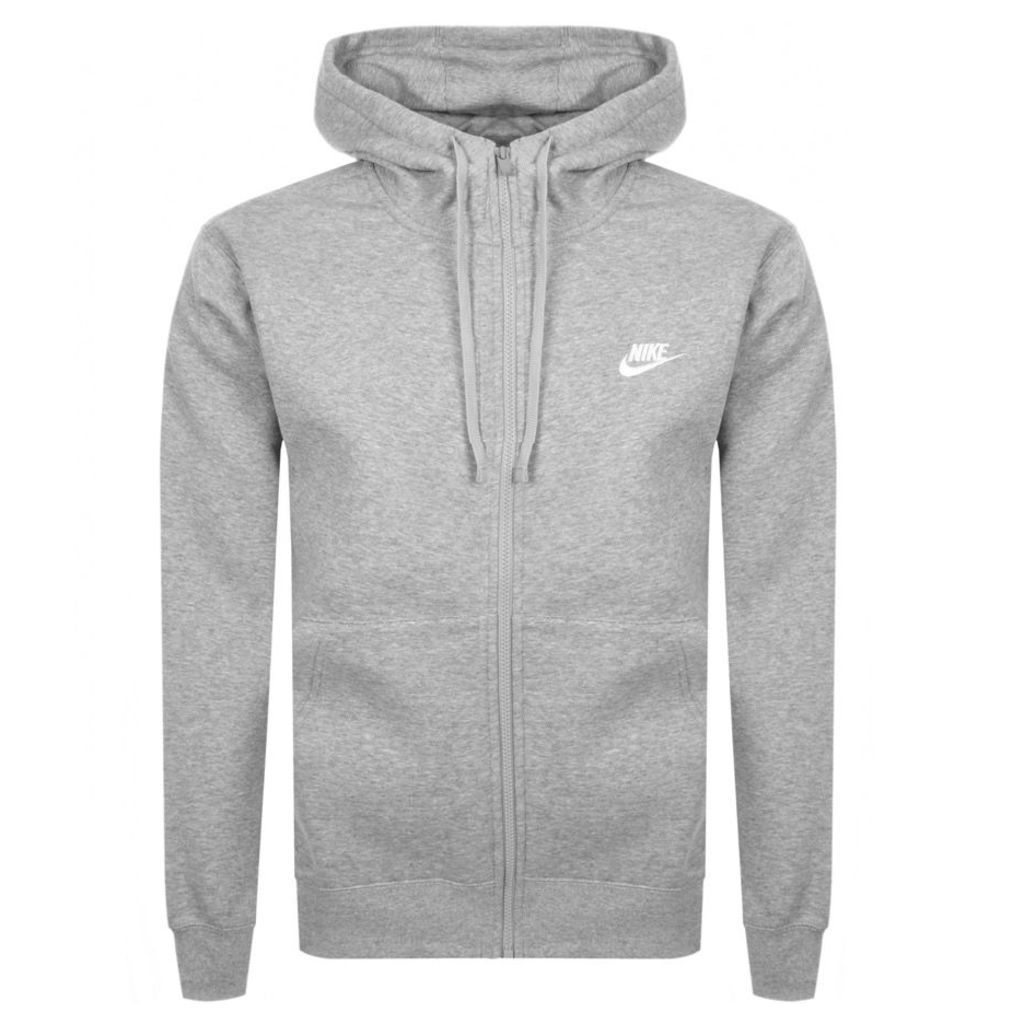 Nike Full Zip Club Hoodie Grey