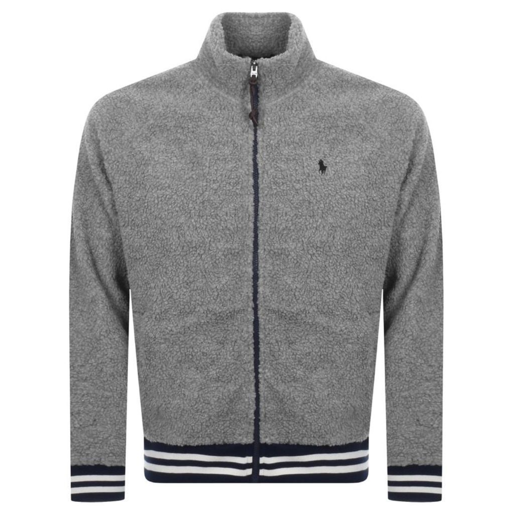 Ralph Lauren Fleece Track Jacket Grey