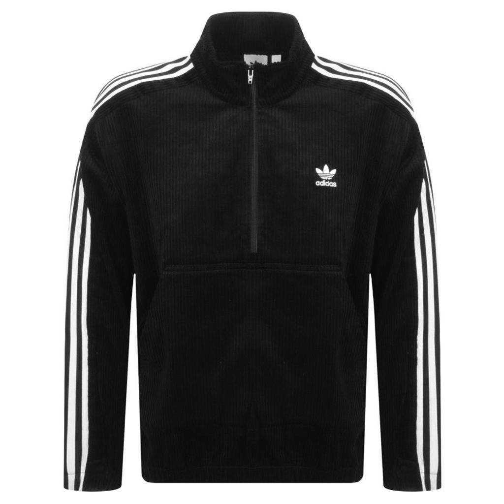 adidas Originals Cord Half Zip Sweatshirt Black