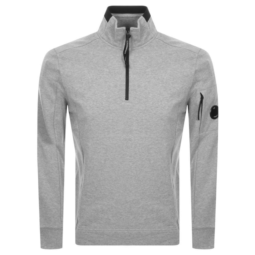 CP Company Half Zip Sweatshirt Grey