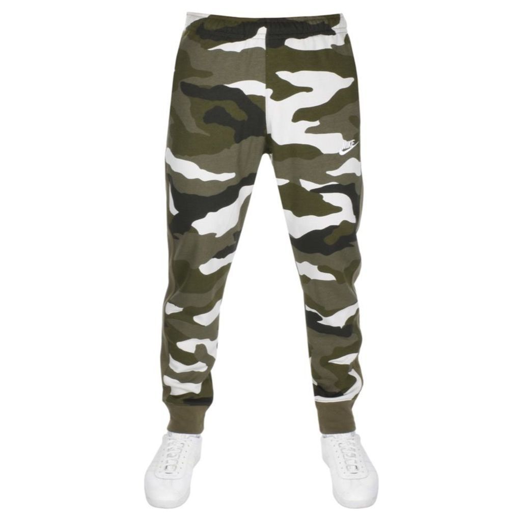 Nike Camouflage Jogging Bottoms Green