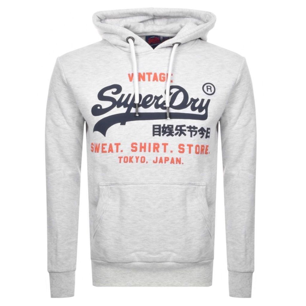 Superdry Vintage Sweat Shop Duo Hoodie Grey