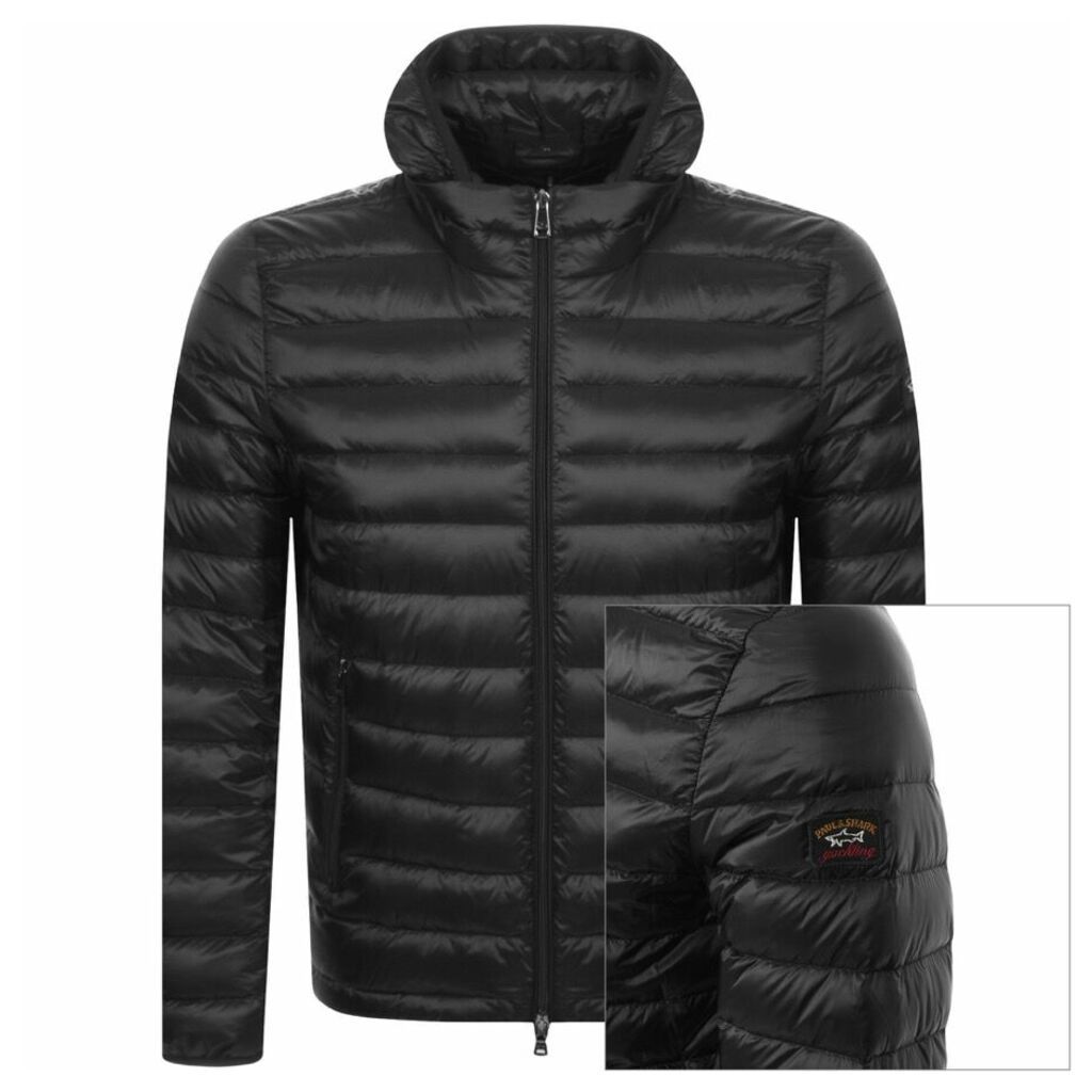 Paul And Shark Quilted Hooded Jacket Black