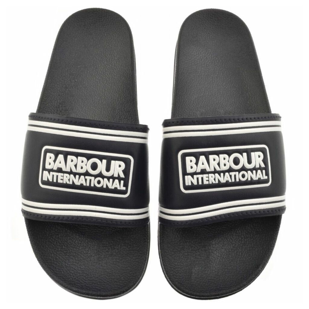 Barbour International Pool Sliders Navy