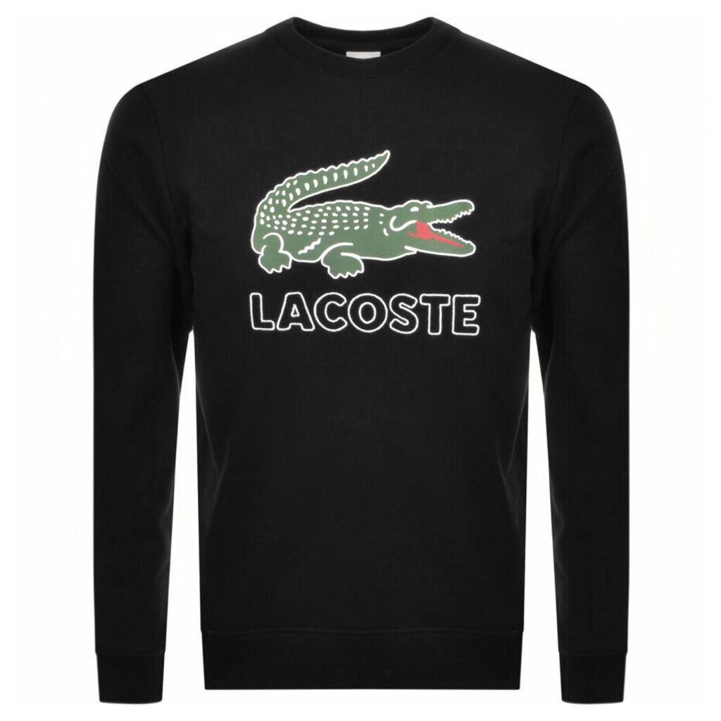 Lacoste Large Crocodile Sweatshirt Black