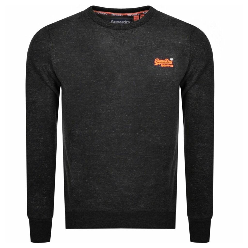 Superdry Orange Label Crew Neck Sweatshirt Black