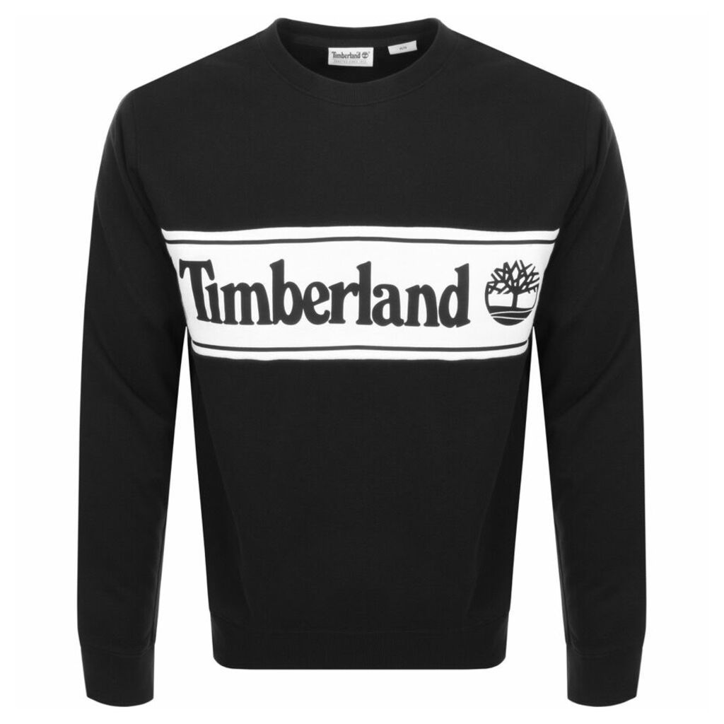 Timberland Cut And Sew Logo Sweatshirt Black