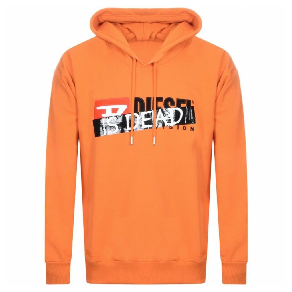 Diesel Haute Couture Logo Hoodie Orange