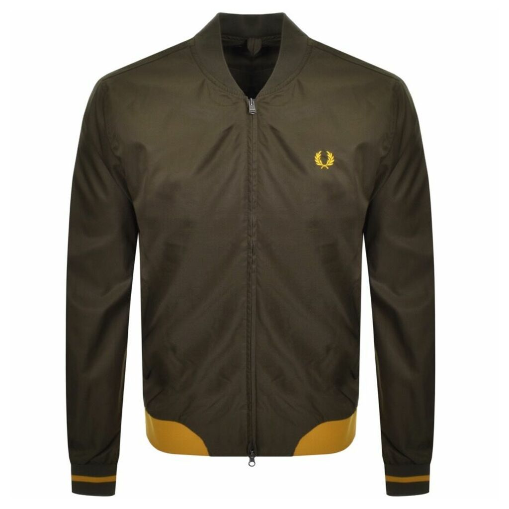 Fred Perry Twill Bomber Jacket Green
