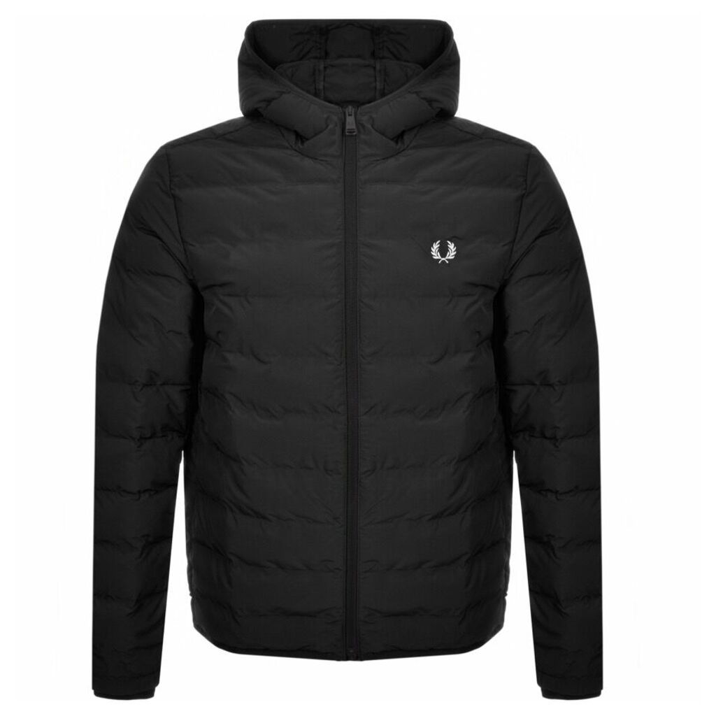 Fred Perry Padded Hood Jacket Black