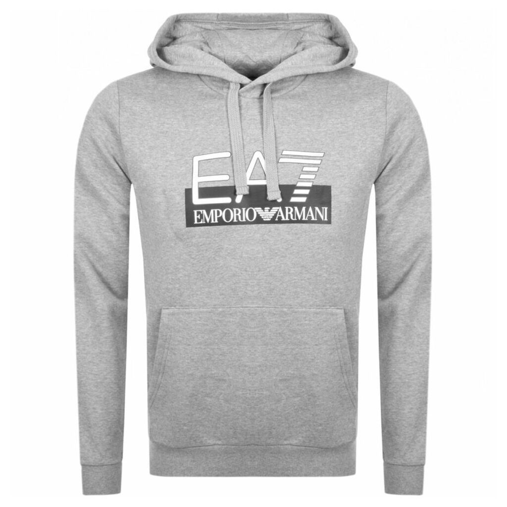 EA7 Emporio Armani Visibility Logo Hoodie Grey
