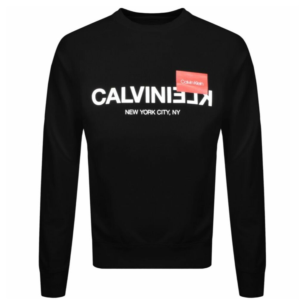 Calvin Klein Reverse Logo Sweatshirt Black