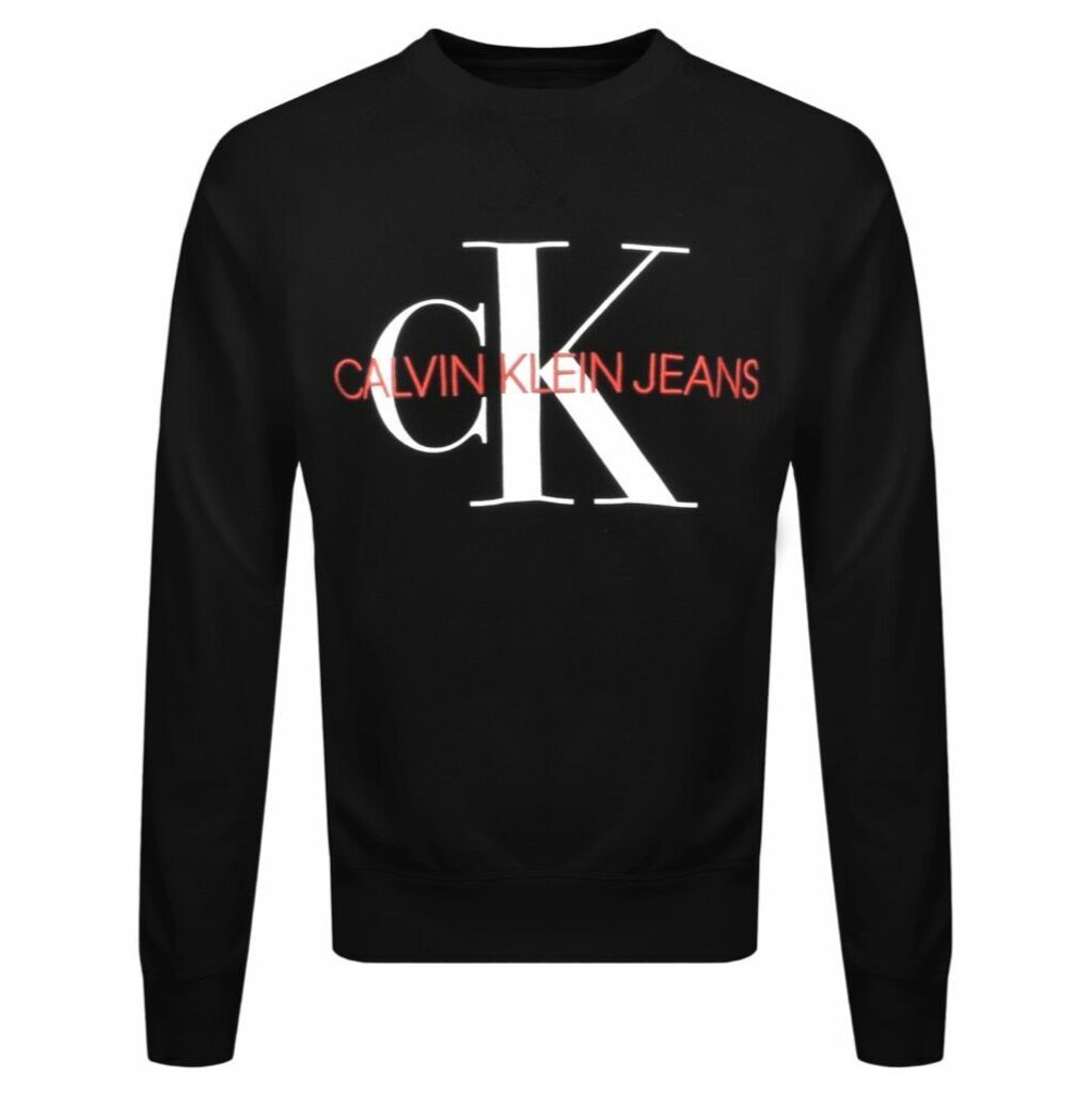 Calvin Klein Jeasn Monogram Logo Sweatshirt Black